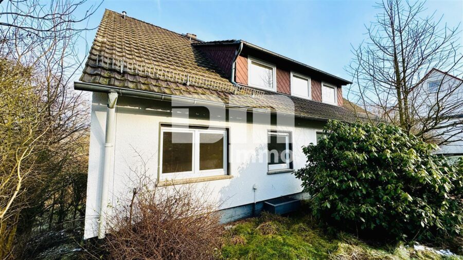 Teilsaniertes Ein- bis Zweifamilienhaus mit zusätzlichen Wohnraum - Frontansicht
